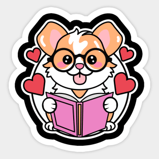 Dogs And Books Sticker